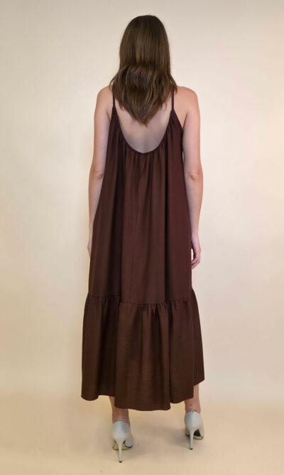 Haljina+broš ruža 48 Amory - viscose UN - brown