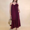 Haljina+broš ruža 48 Amory - viscose UN - burgundy