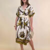Haljina 56 Hammond - viscose print palme - olive