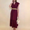 Haljina+remen 46 Aberdeen - viscose UN - burgundy