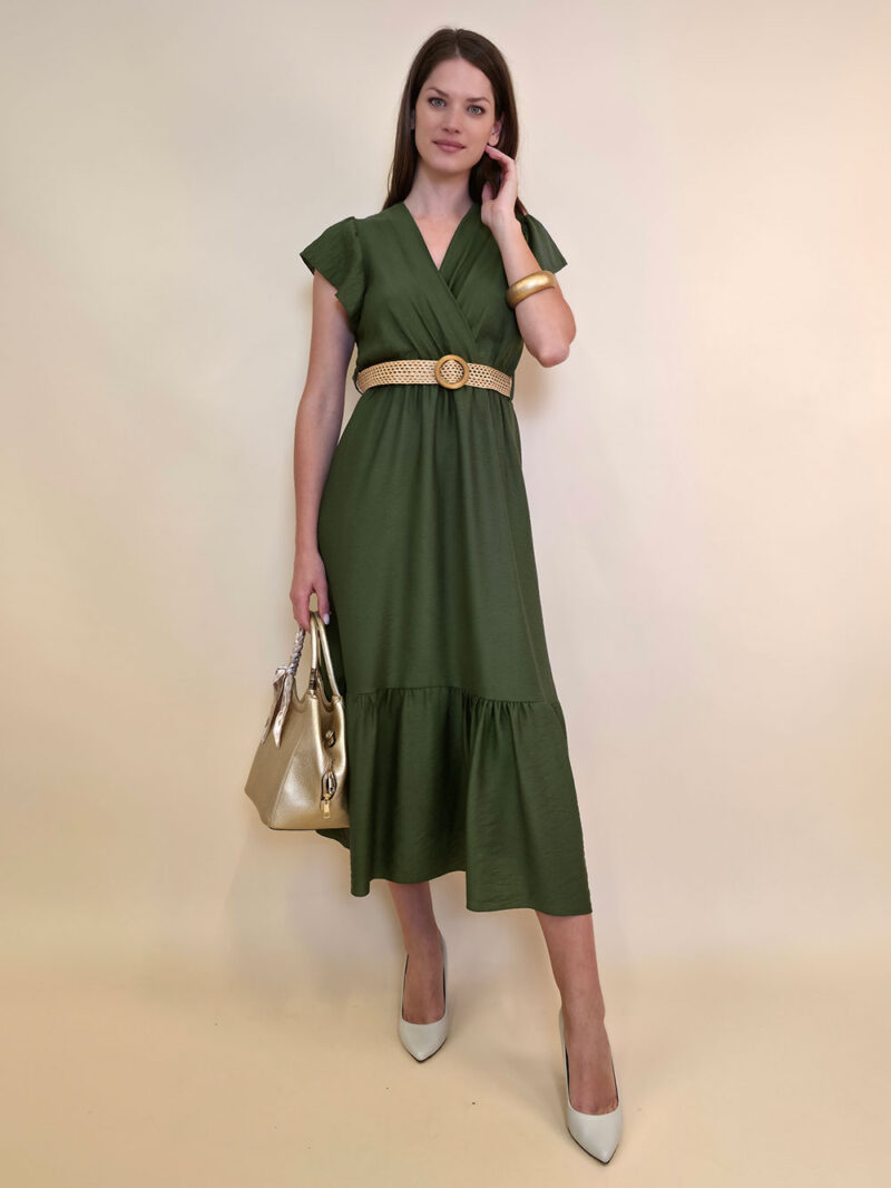 Haljina+remen 46 Aberdeen - viscose UN - military