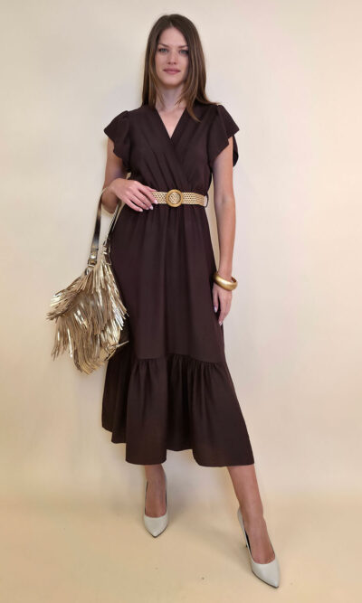 Haljina+remen 46 Aberdeen - viscose UN - brown