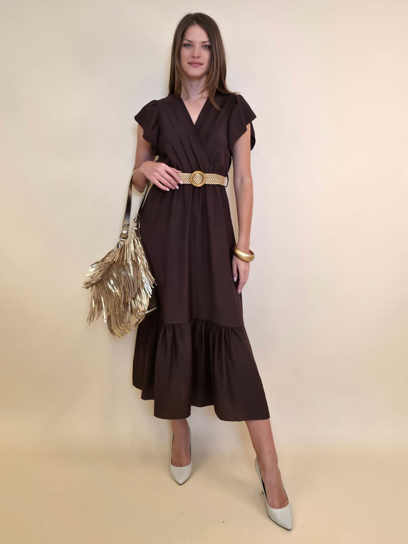 Haljina+remen 46 Aberdeen - viscose UN - brown