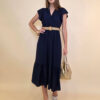 Haljina+remen 46 Aberdeen - viscose UN - navy