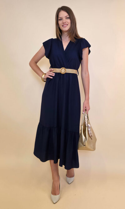 Haljina+remen 46 Aberdeen - viscose UN - navy