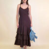 Haljina 48 Laurel - viscose UN 3 volana - brown