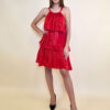 Haljina 48 Buton Rouge - viscose UN shiny - red