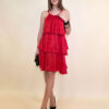 Haljina 48 Buton Rouge - viscose UN shiny - red