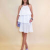 Haljina 48 Buton Rouge - viscose UN shiny - white
