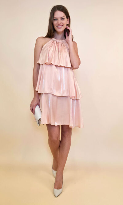 Haljina 48 Buton Rouge - viscose UN shiny - peach