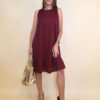 Haljina 40 Louisiana - cotton poplin UN mašna leđa - burgundy