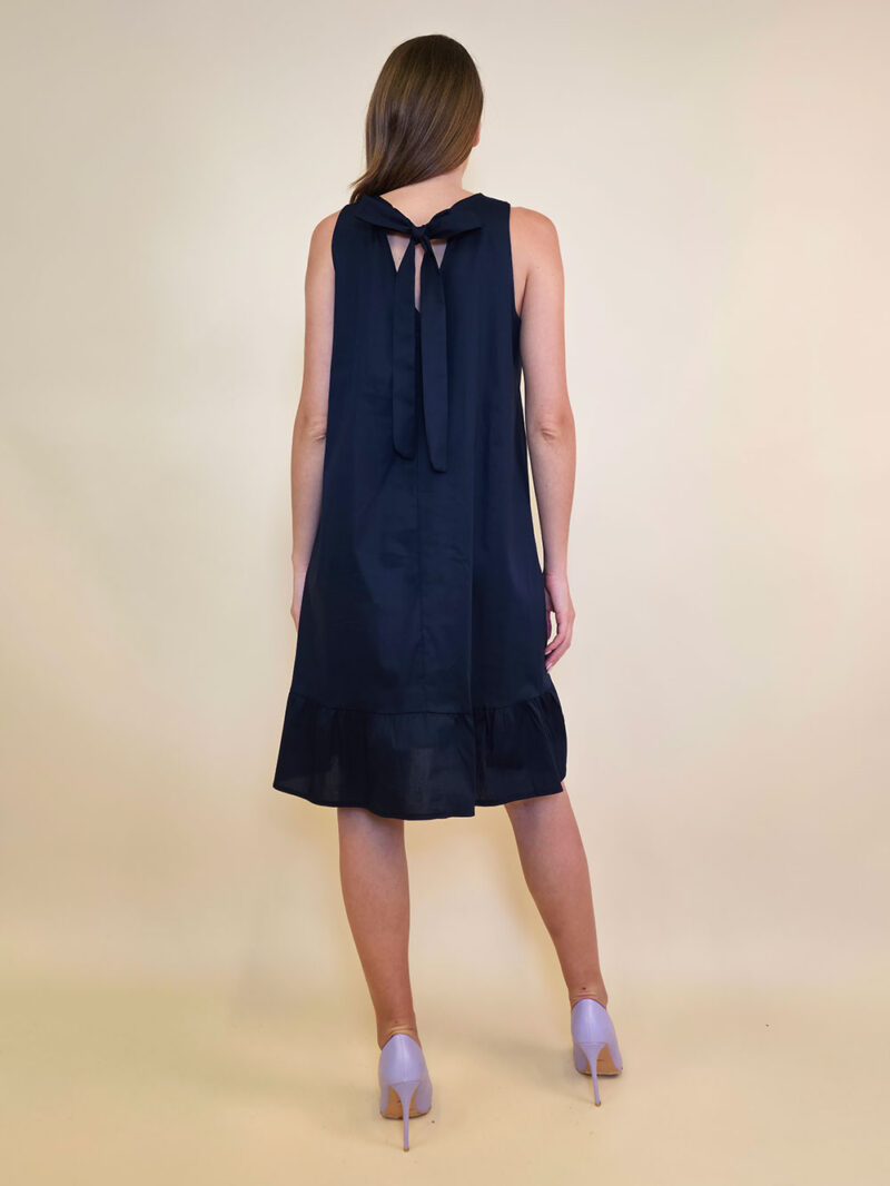 Haljina 40 Louisiana - cotton poplin UN mašna leđa - purple