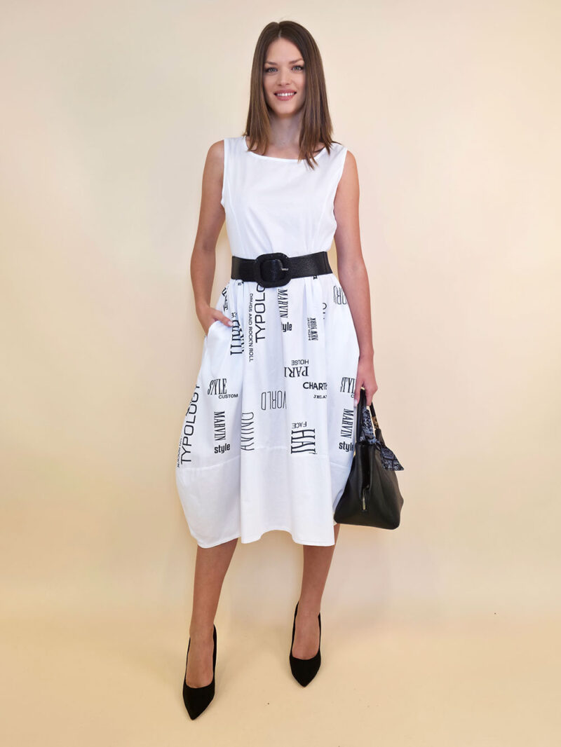Haljina 44 Portland - cotton UN/print - white