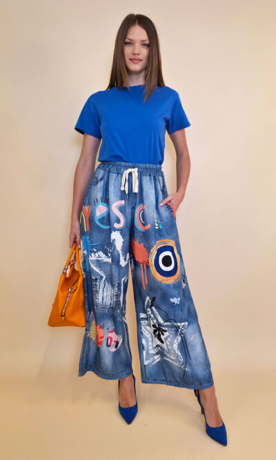 Hlače 39 Pueblo - print jeans Meta