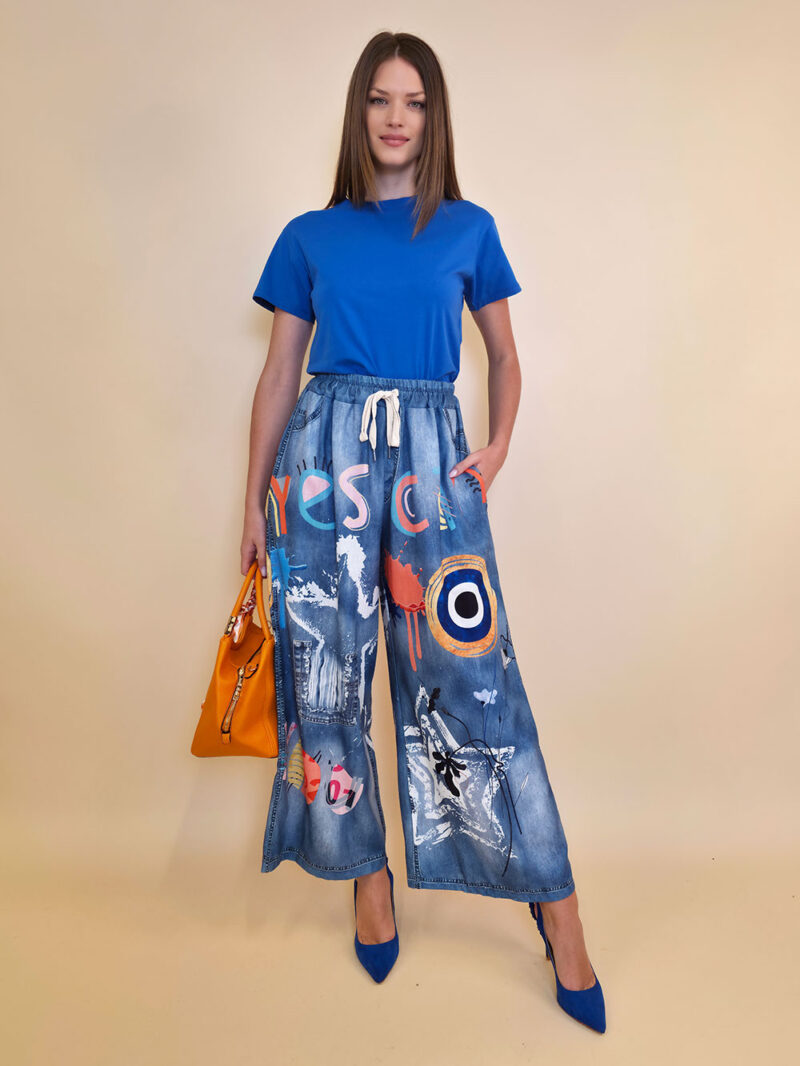 Hlače 39 Pueblo - print jeans Meta
