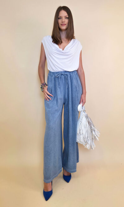 Hlače 56 Alamo - linen/cotton UN - jeans