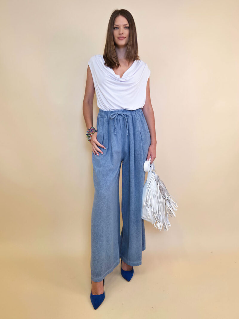 Hlače 56 Alamo - linen/cotton UN - jeans