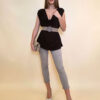 Majica 24 Sophie - viscose UN - d.brown