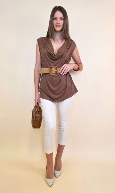 Majica 24 Sophie - viscose UN - brown
