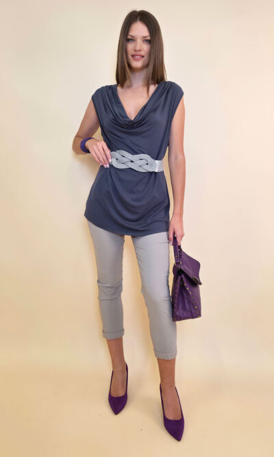 Majica 24 Sophie - viscose UN - antracit