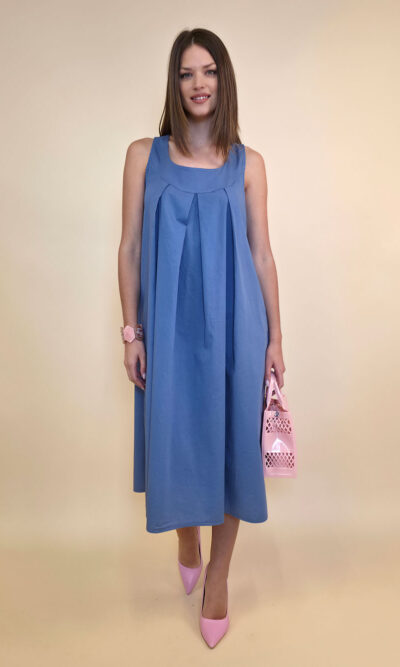 Haljina 44 Georgia - cotton UN mašna leđa - jeans