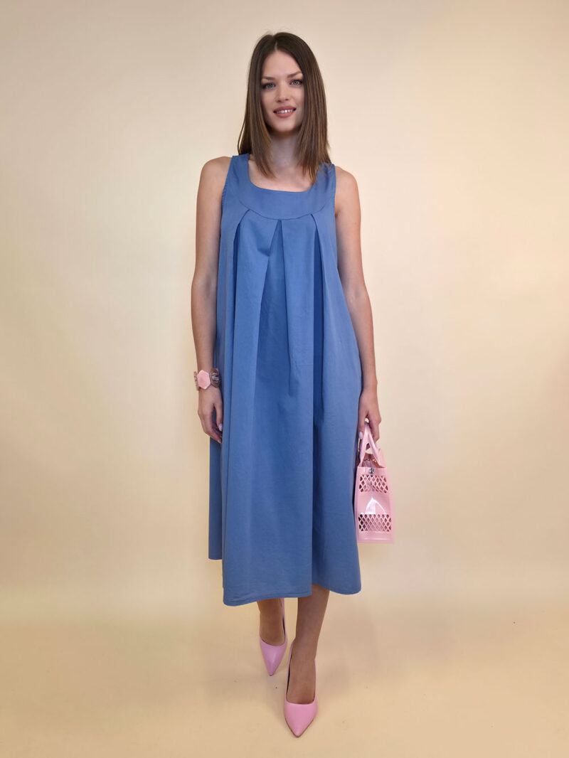 Haljina 44 Georgia - cotton UN mašna leđa - jeans