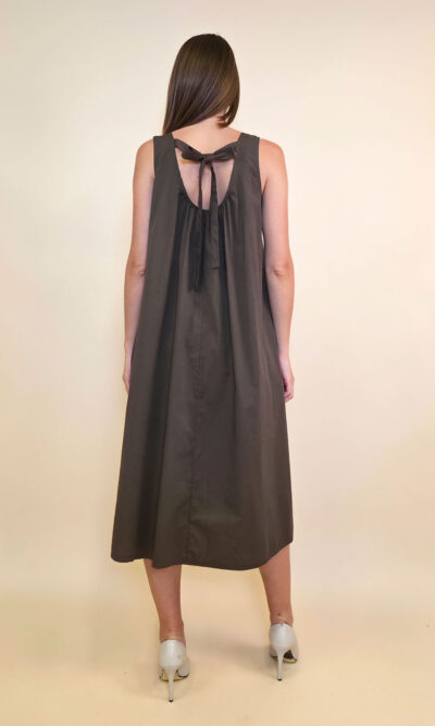 Haljina 44 Georgia - cotton UN mašna leđa - brown