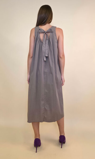 Haljina 44 Georgia - cotton UN mašna leđa - fango