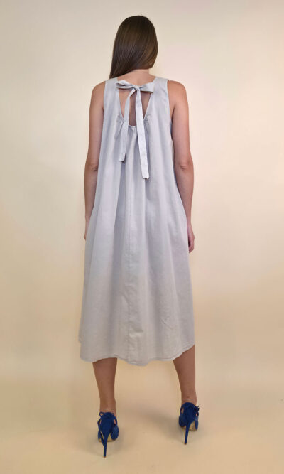 Haljina 44 Georgia - cotton UN mašna leđa - beige