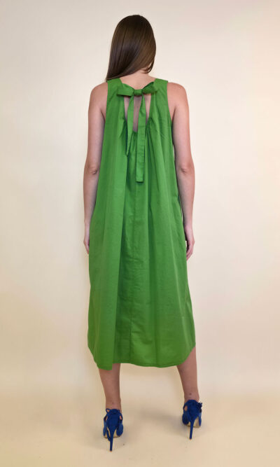 Haljina 44 Georgia - cotton UN mašna leđa - apple green