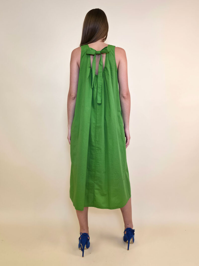 Haljina 44 Georgia - cotton UN mašna leđa - apple green