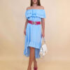 Haljina 34 Alabama - tesutto UN volani - sky blue