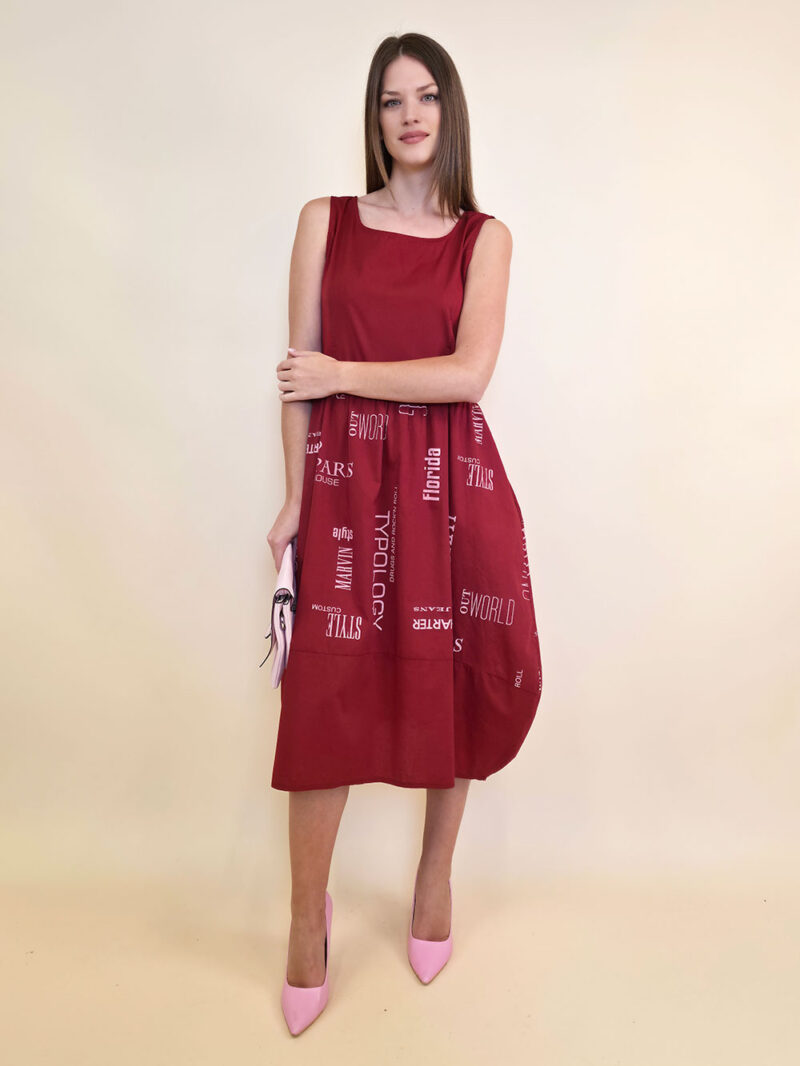 Haljina 44 Portland - cotton UN/print - india red