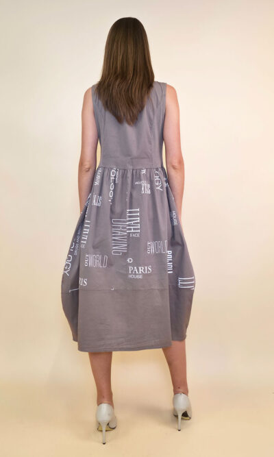 Haljina 44 Portland - cotton UN/print - apple green