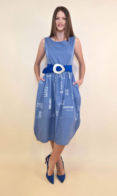 Haljina 44 Portland - cotton UN/print - jeans