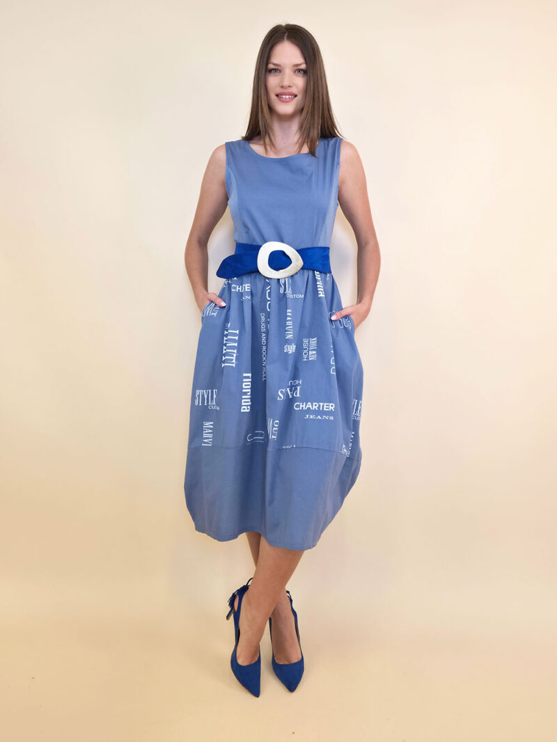 Haljina 44 Portland - cotton UN/print - jeans