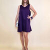 Haljina 48 Virginia - cotton poplin UN mašna/reversible - purple