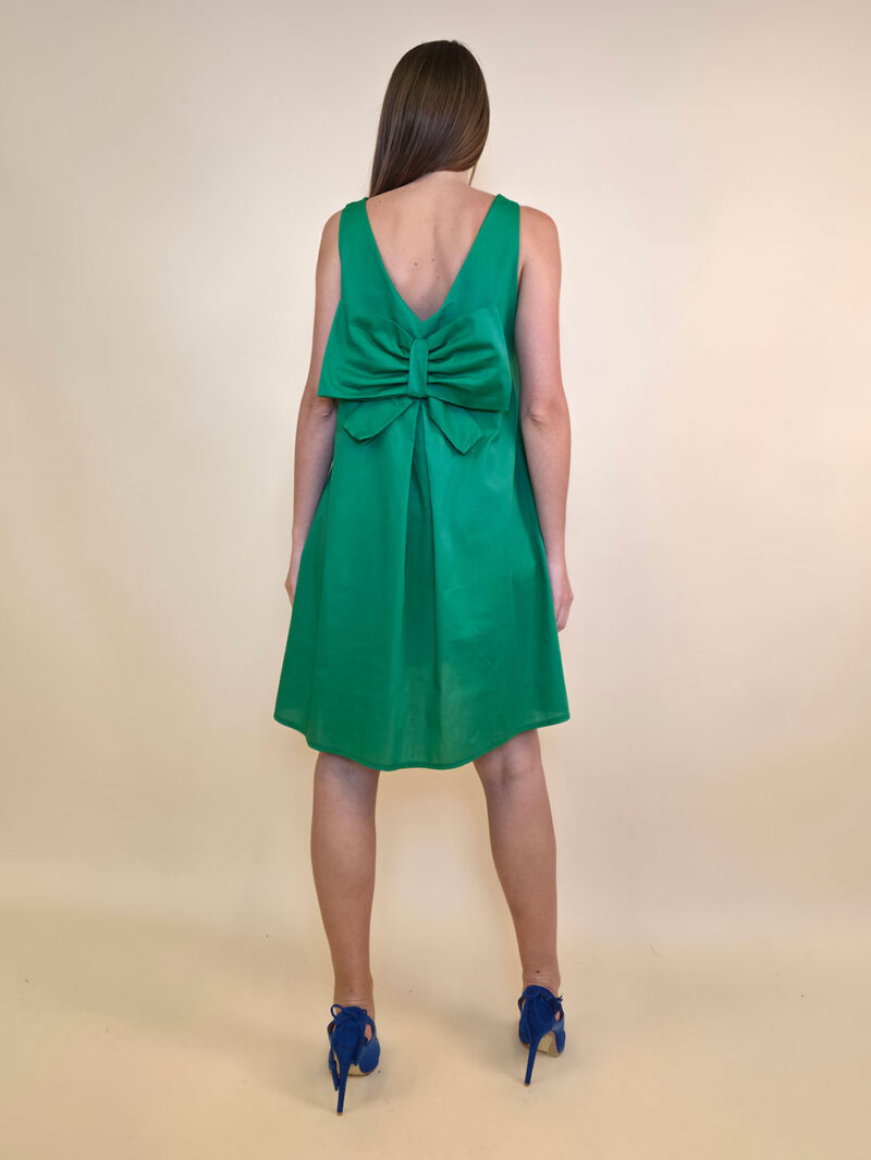 Haljina 48 Virginia - cotton poplin UN mašna/reversible - military