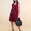 Haljina 36 Santa Fe - cotton poplin UN - burgundy