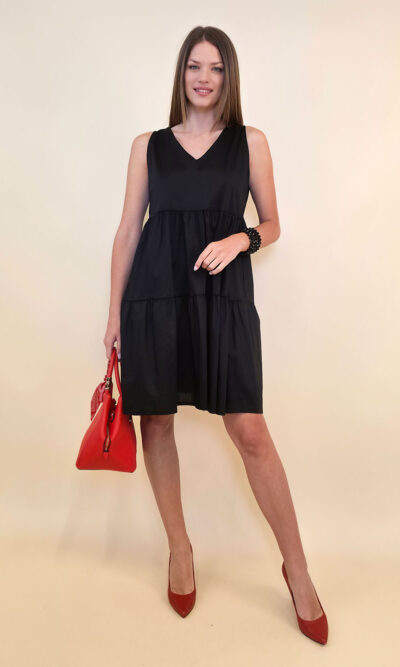 Haljina 36 Santa Fe - cotton poplin UN - black
