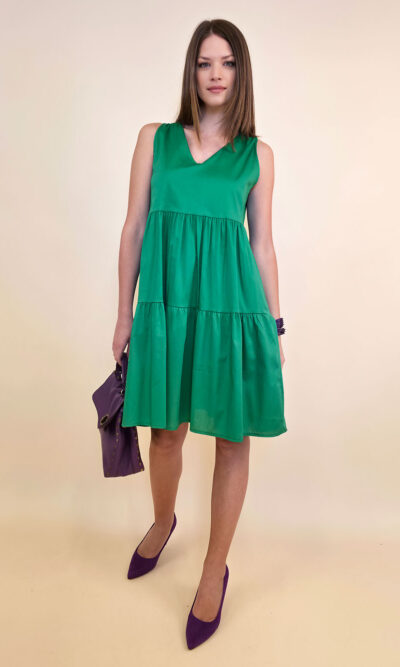 Haljina 36 Santa Fe - cotton poplin UN - green