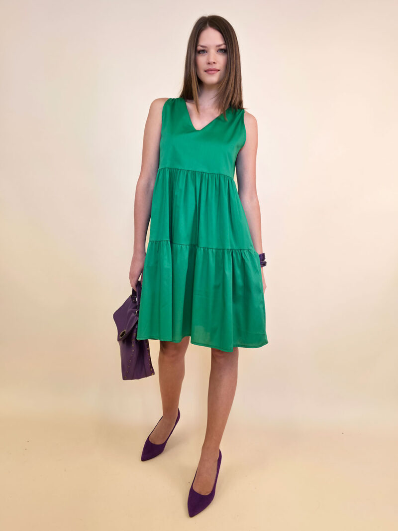Haljina 36 Santa Fe - cotton poplin UN - green