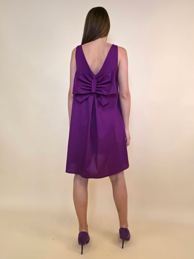 Haljina 48 Virginia - cotton poplin UN mašna/reversible - royal