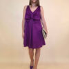 Haljina 48 Virginia - cotton poplin UN mašna/reversible - viola