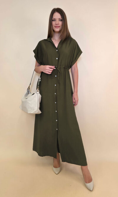Haljina 40 Roberta - viscose UN - military