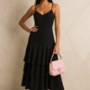 Haljina 48 Laurel - viscose UN 3 volana - navy