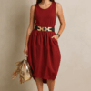 Haljina 40 Ripley - cotton UN - india red