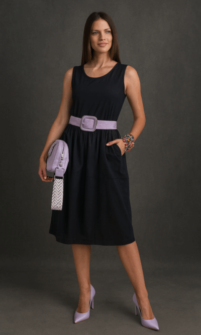 Haljina 40 Ripley - cotton UN - navy