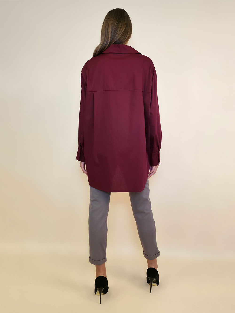 Košulja 44 Brooklyn - cotton UN - burgundy