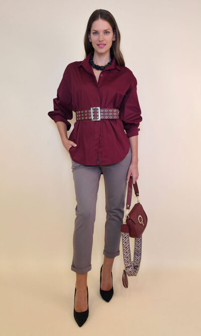 Košulja 44 Brooklyn - cotton UN - burgundy